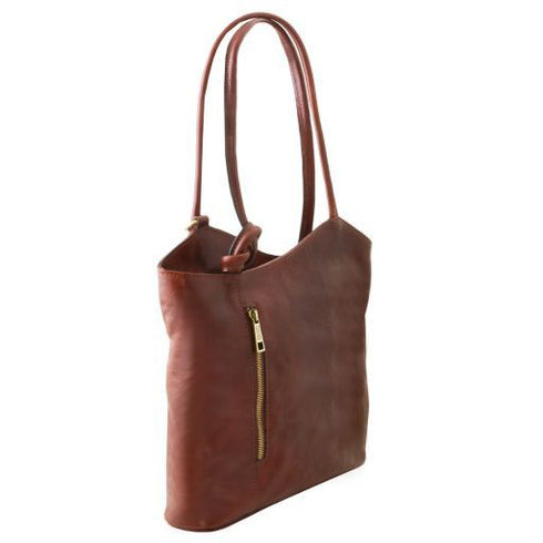 Patty - Leather convertible backpack shoulderbag